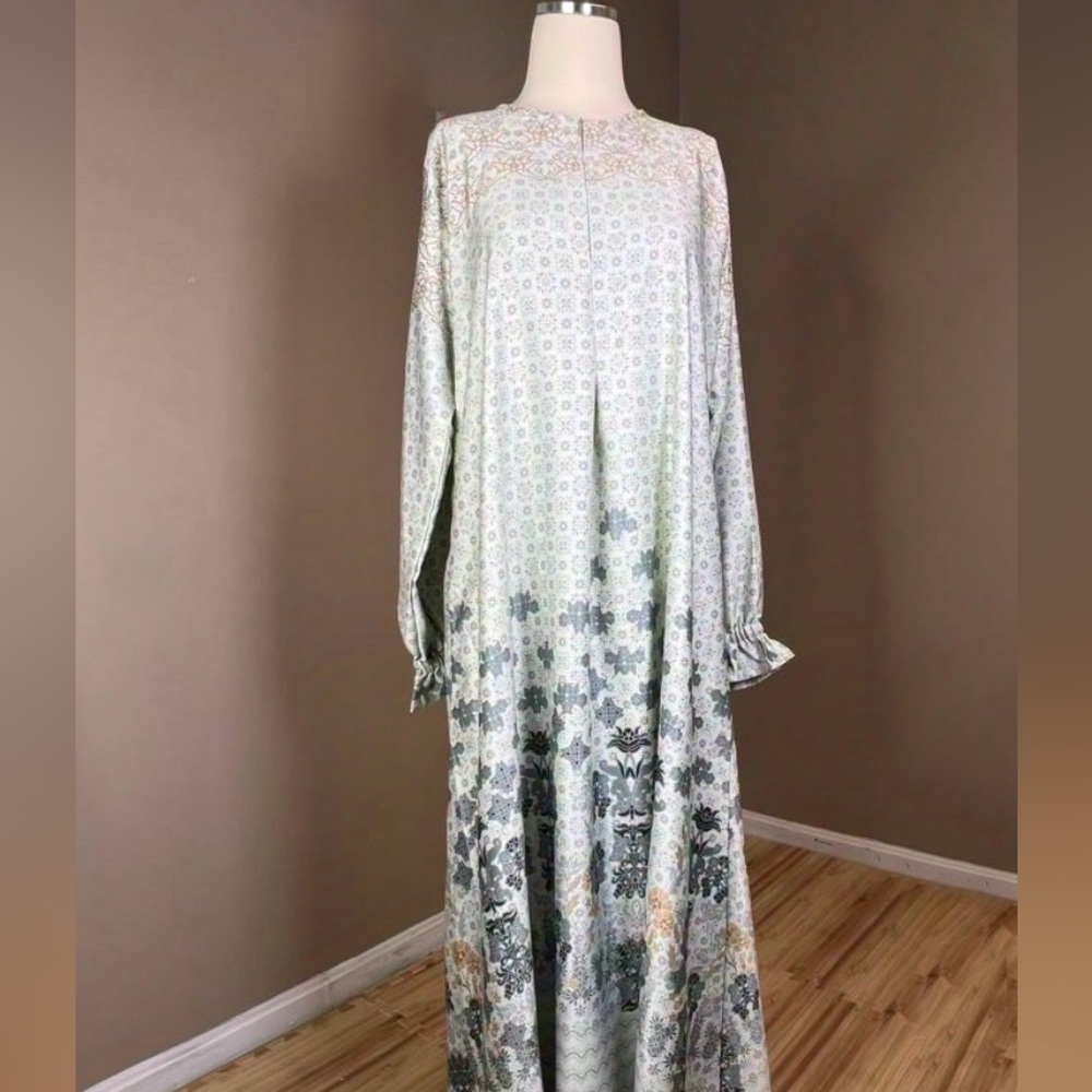 Summer abaya | Floral Long Sleeve Dress